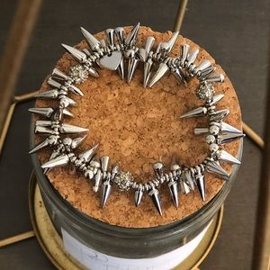 Stella & Dot silver spiked bracelet